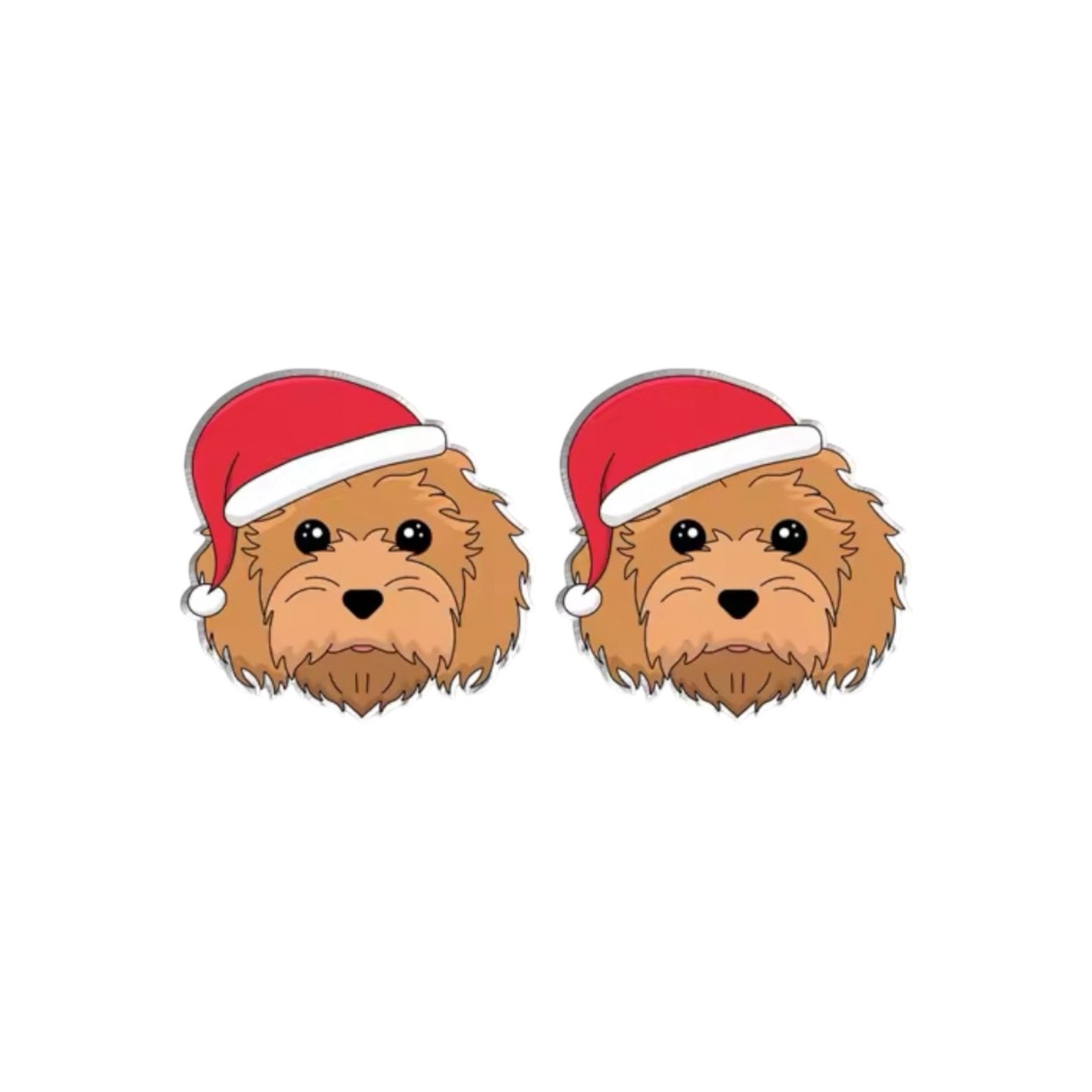 Groodle Christmas Studs